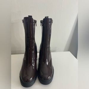 ALDO glossy brown boots